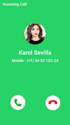 Karol Sevilla Fake Video Call android App screenshot 1